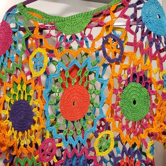 Vintage Crochet Top 1990s one size fits most - Picture 6 of 6